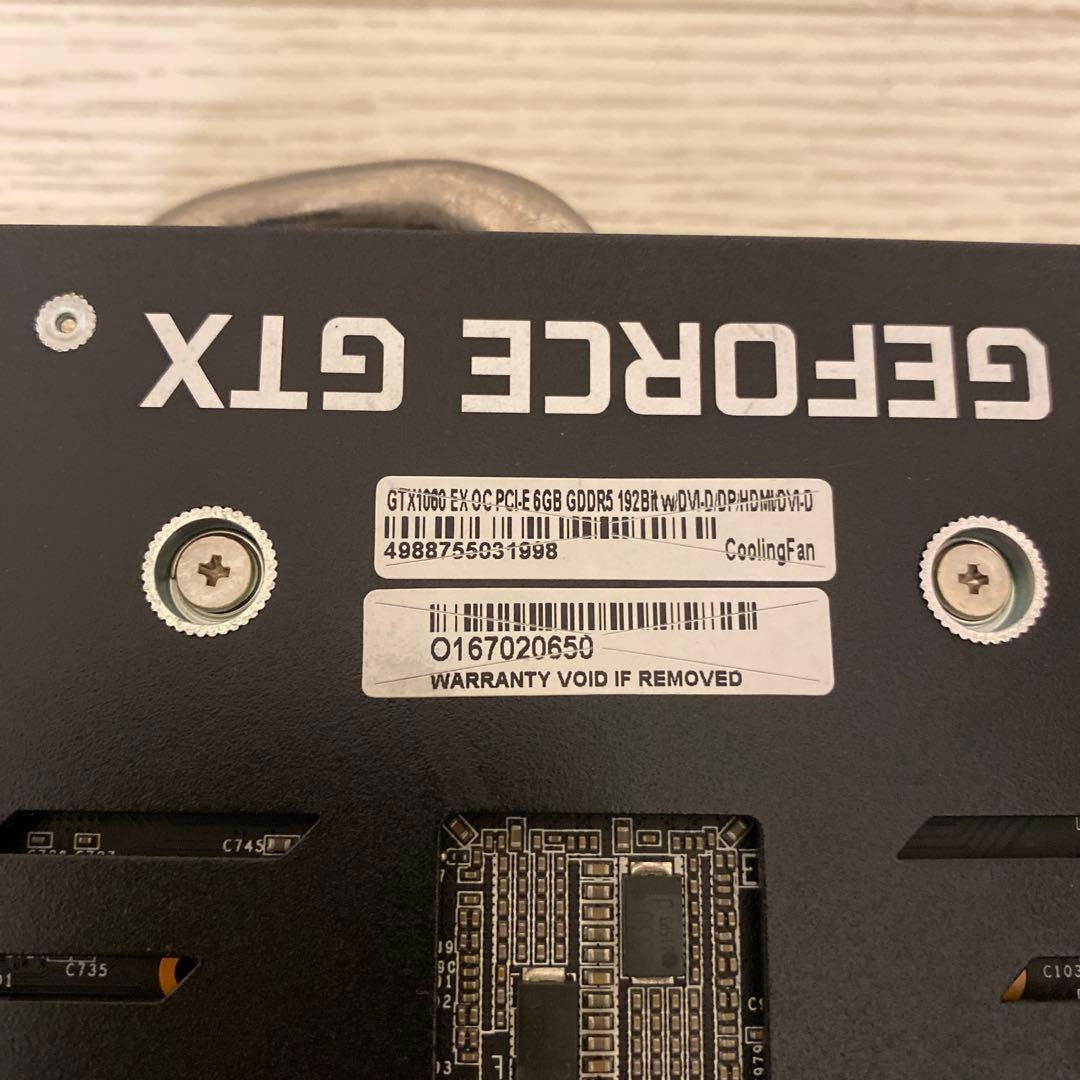 GEFORCE GTX1060 6g グラフィックボード　動作確認済み