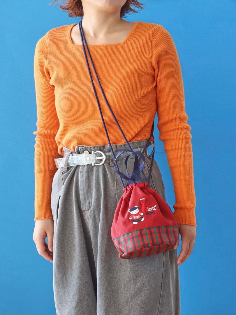 新品　ファミリア　巾着ショルダーバッグ