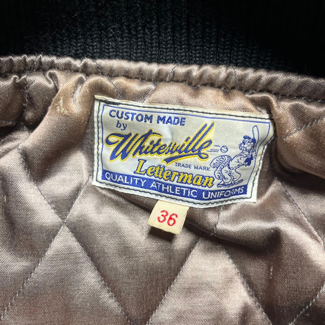 希少 whitesville スタジャン フルデコ ブラック S 送料無料