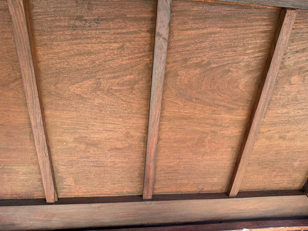 【O-2140】座卓 長座卓 ローテーブル 和机 透かし彫り