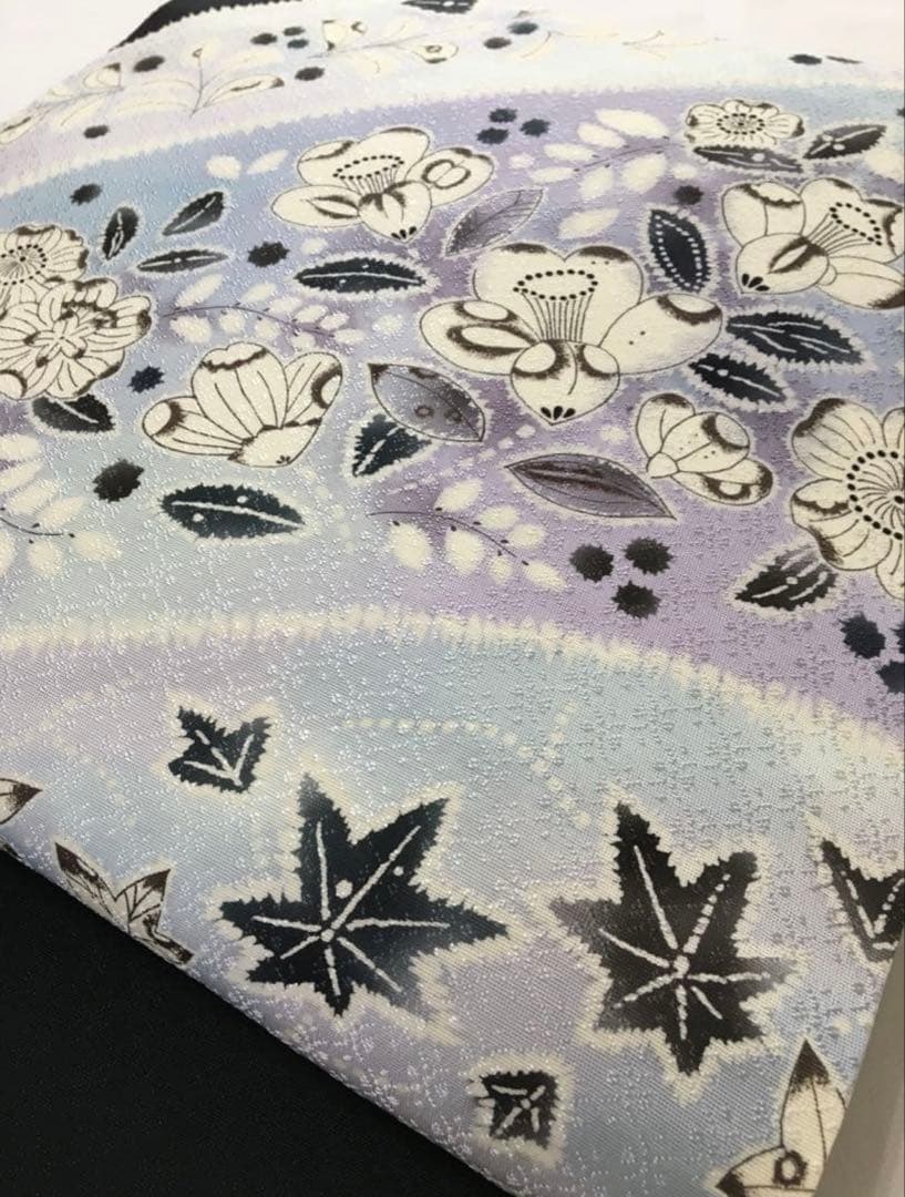 新春破格❗️逸品❗️暈し染め【名古屋帯】　辻ヶ花　地紋　正絹