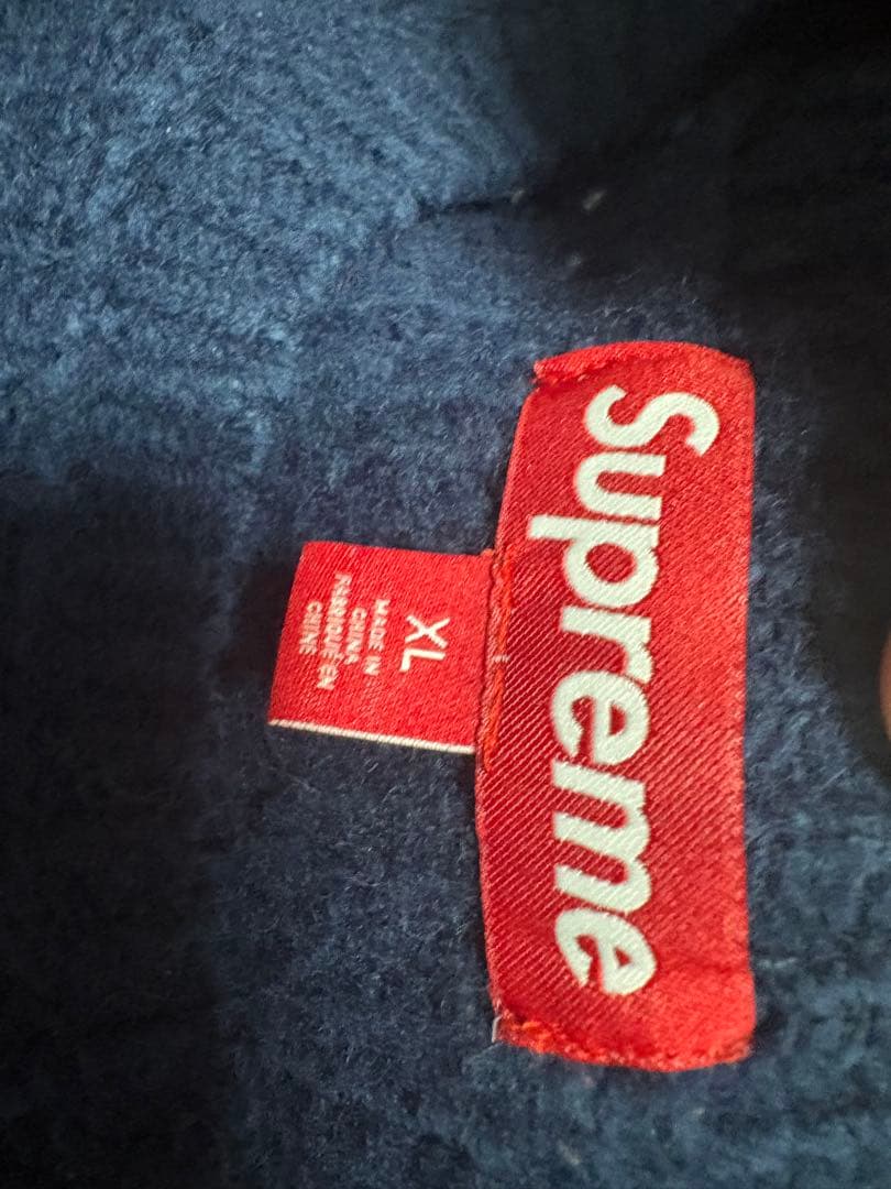 supreme ワッフルニット　ネイビー　XL