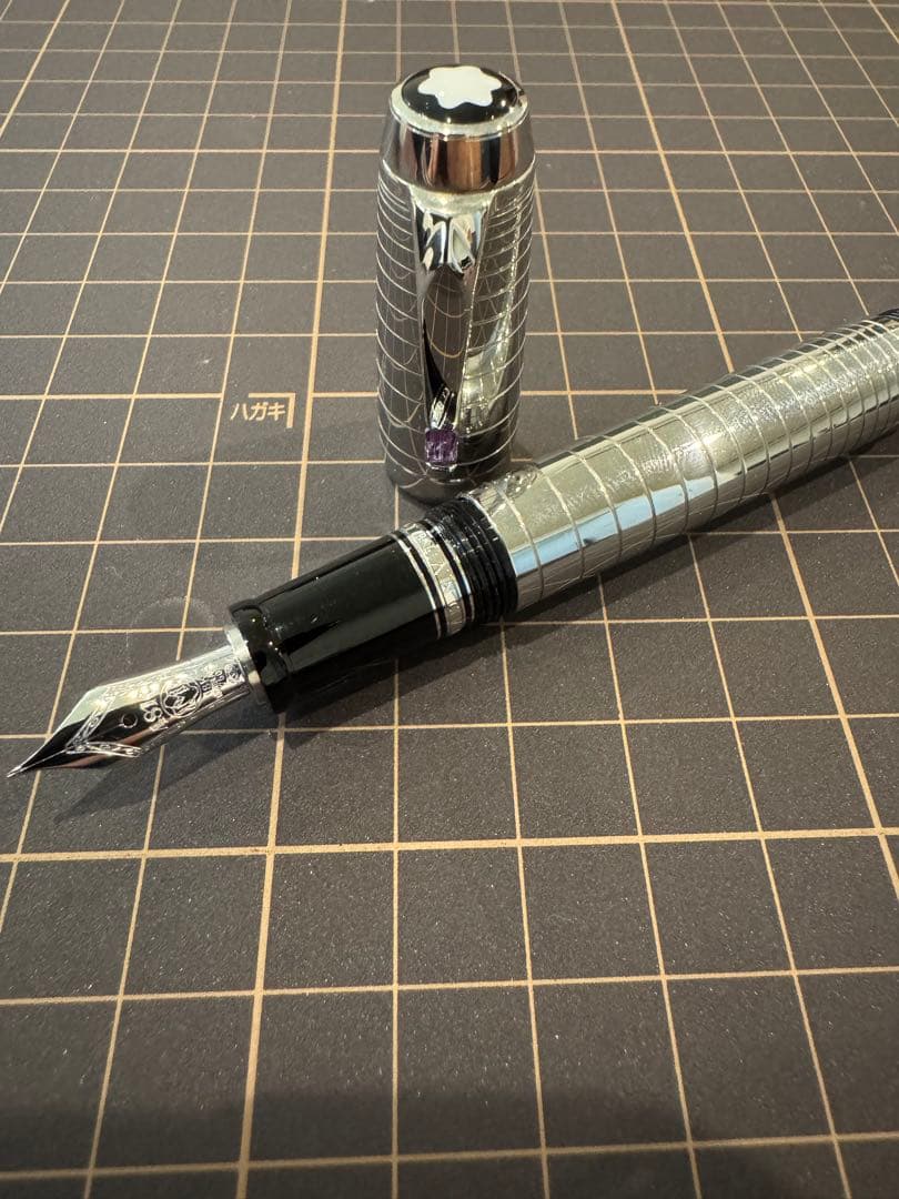 MONTBLANC モンブラン 万年筆 ボエム　スチール/アメジストペン先18k