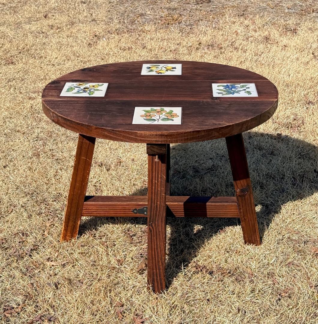 スペイン　カントリー家具　バレンシアタイル　バタフライテーブル