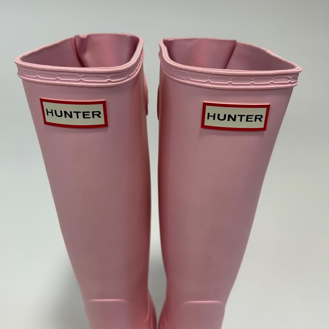【極美品】HUNTER 長靴 レインブーツ ピンク 24㎝