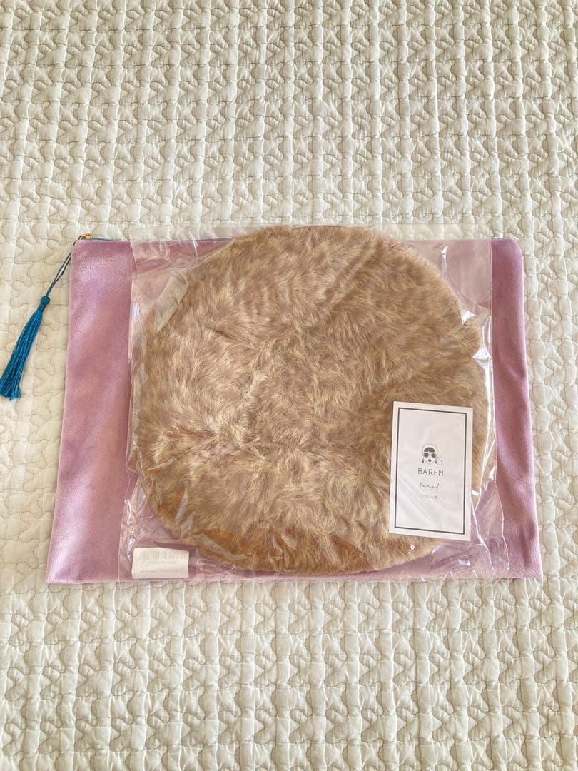 BAREN ベレー帽 シャギー レオパード モカ baren