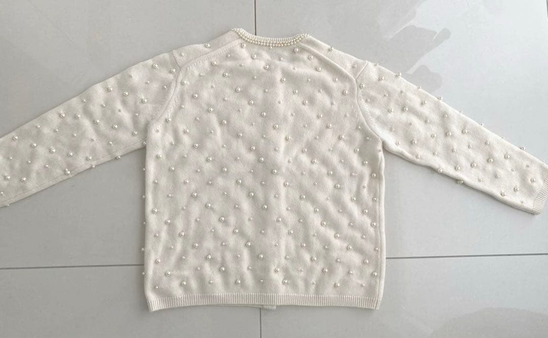 【最終価格！】drawer パール ビーズカーディガン カシミア 定価10万以上
