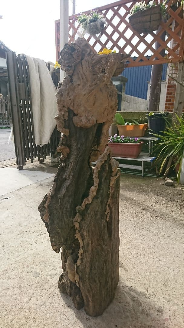 猿の腰掛けが覆われている、木の置物