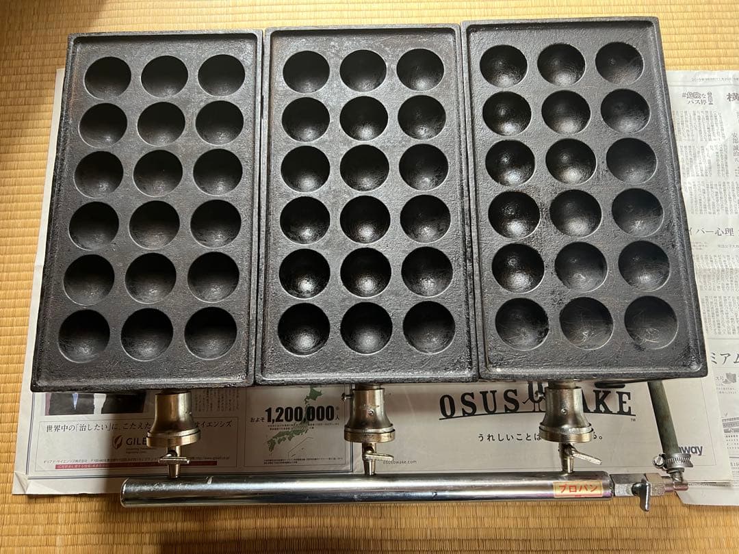 ★大型たこ焼き器 54穴 プロパンガス用