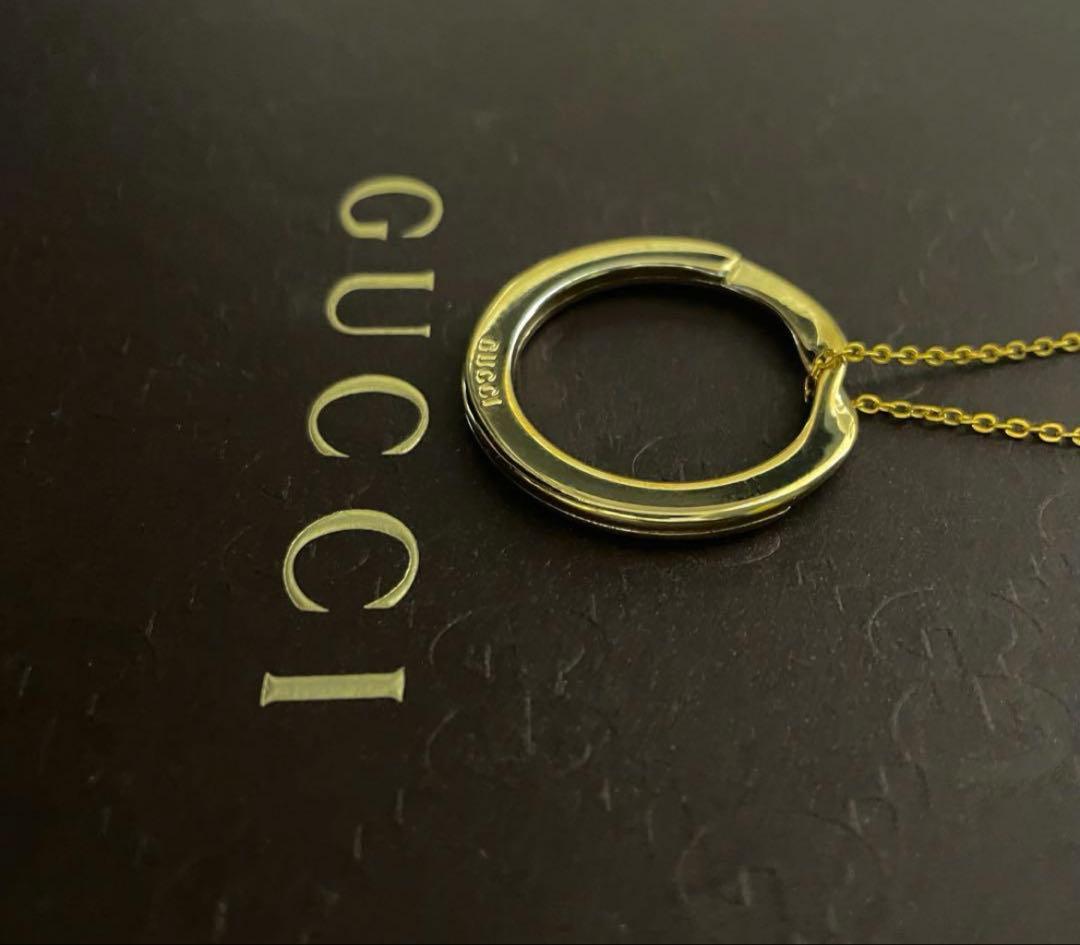 ★極美品　グッチ GUCCI リングチャームネックレス ゴールド【確実正規品】