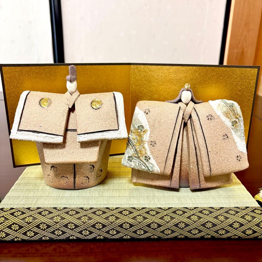 しがらき焼　明山　陶雛人形　雛人形　お雛様　節句　信楽焼　陶芸　人形　伝統工芸品