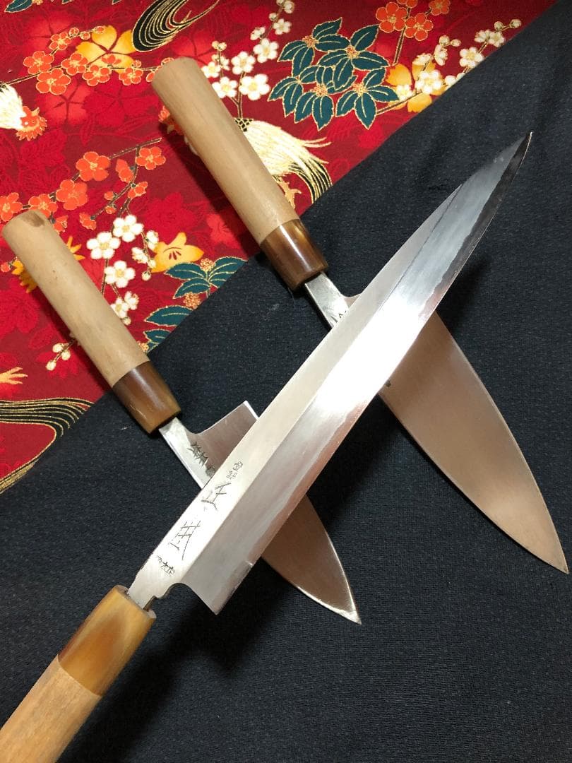 【研ぎ済み】玉白鋼・水牛口　正本　出刃包丁　柳刃包丁　刺身包丁　和包丁　釣り