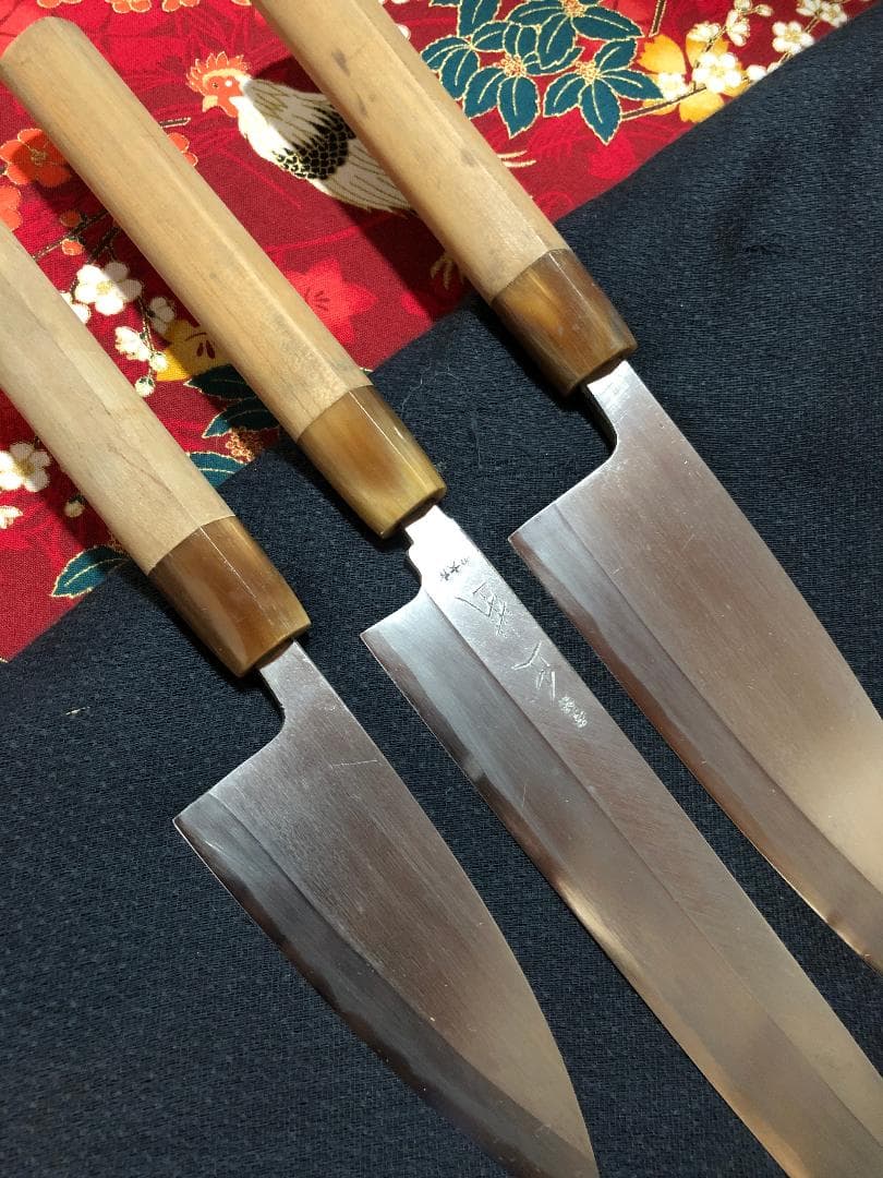 【研ぎ済み】玉白鋼・水牛口　正本　出刃包丁　柳刃包丁　刺身包丁　和包丁　釣り