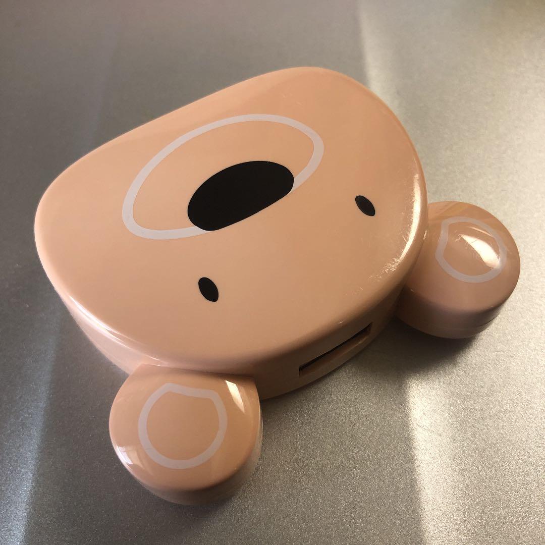 USB充電器　くまさん　テディベア　プーさん　レアなUSBコンセント　折りたたみ