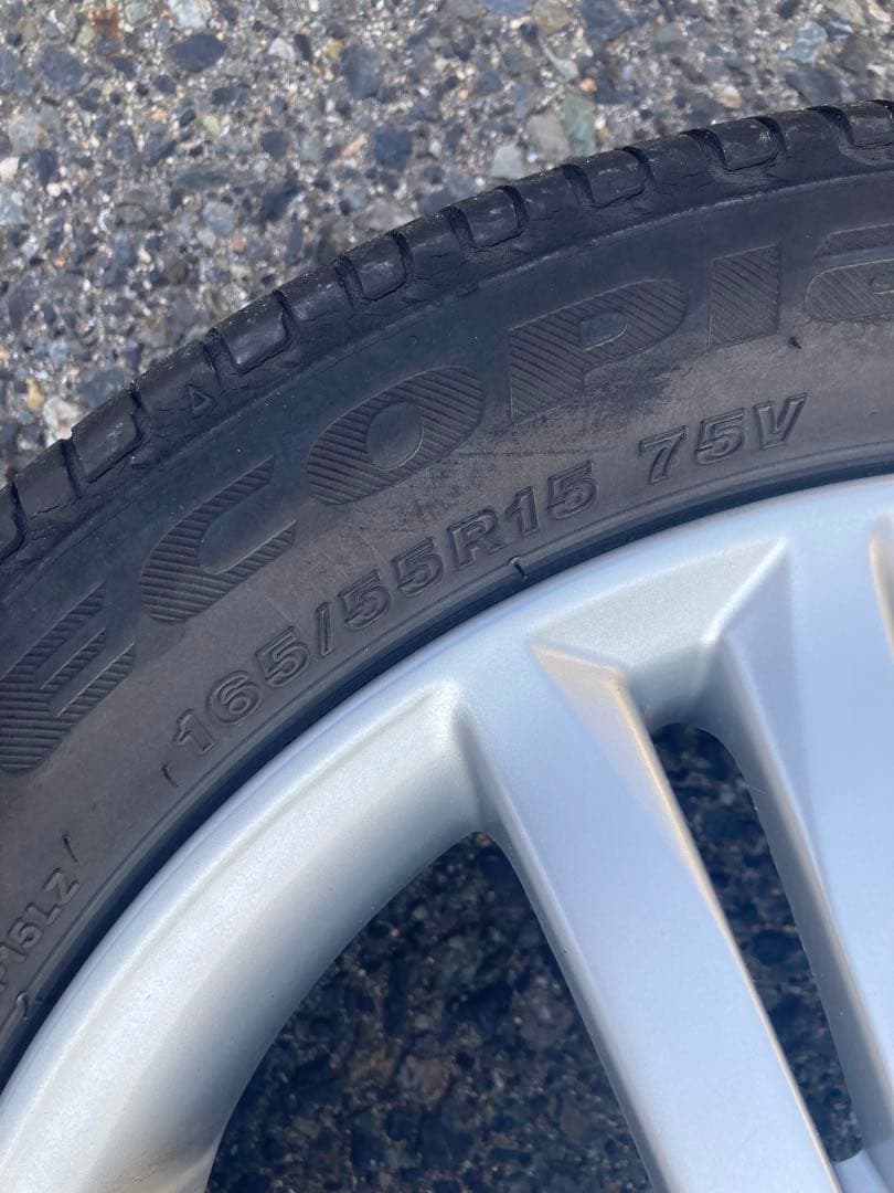 165/55r15タントカスタム　アルミホイール・タイヤ×4セット