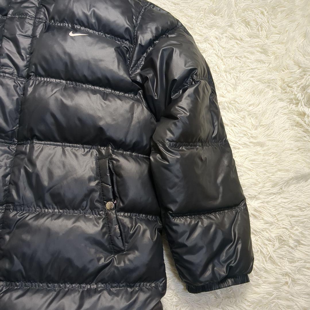 【NIKE✨ダウン✨XL】ベンチコート 肉厚 ブラック 防寒 フード