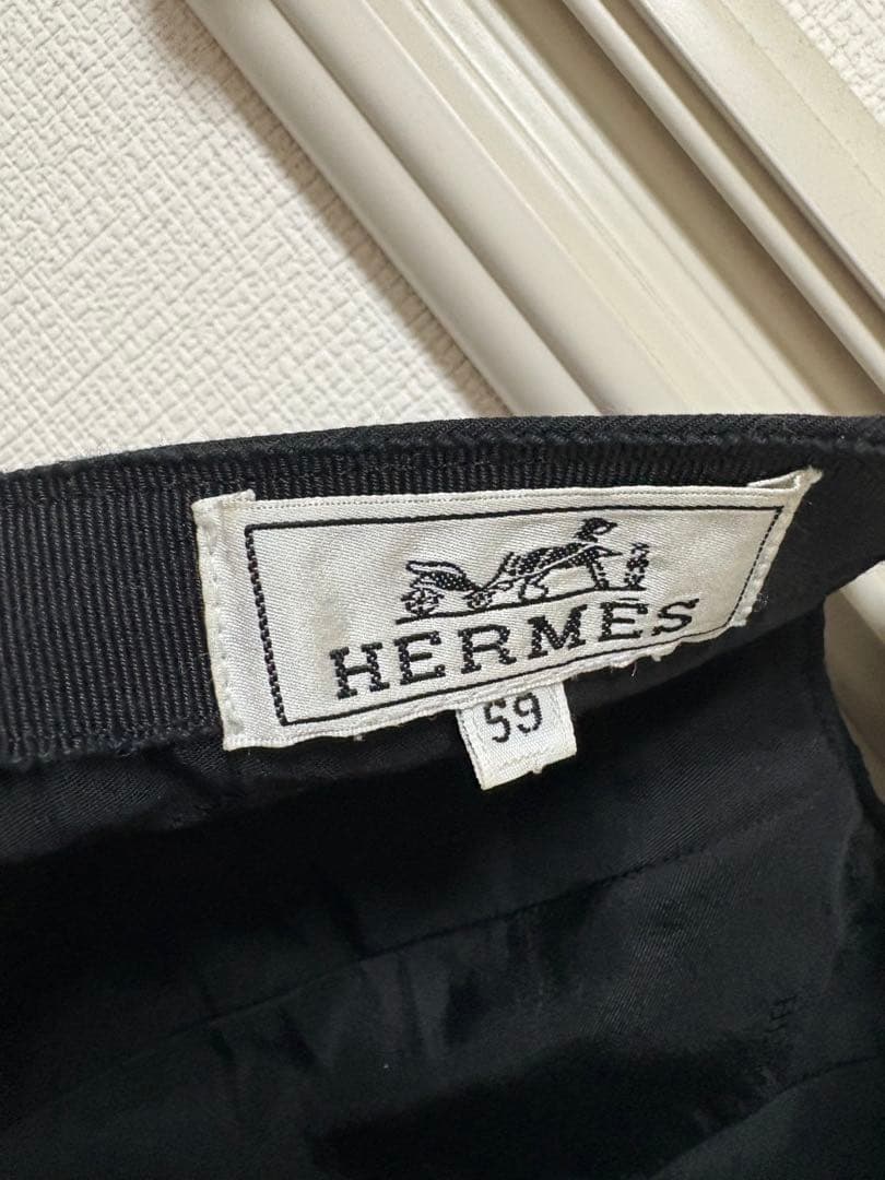 HERMES ブラック キャップ 59