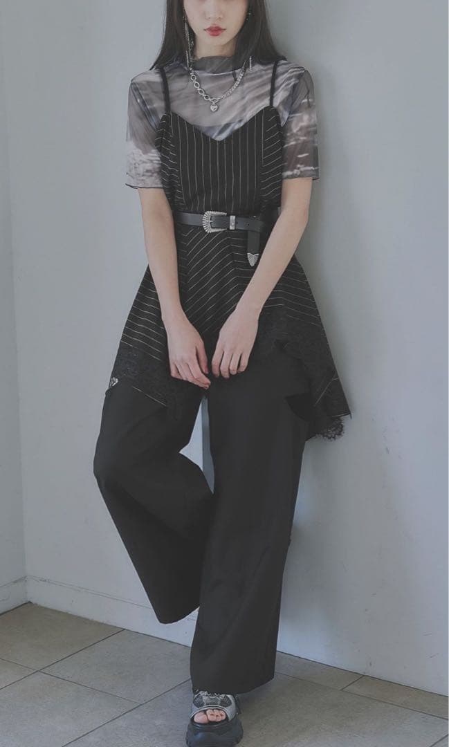 【新品•タグ付】HARE レースドッキングキャミビスチェ ブラック 黒 •完売品