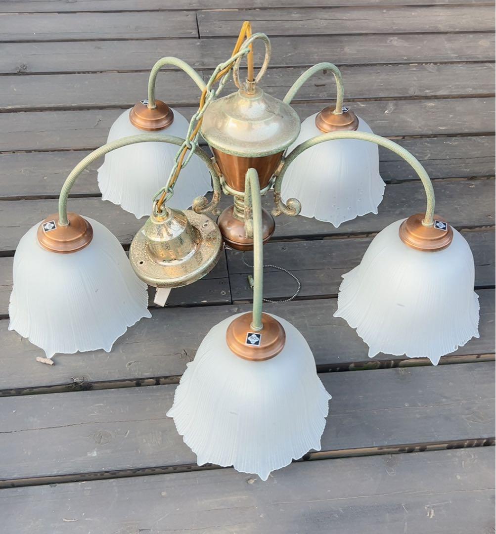 シャンデリア 5灯 フラワーシェイプ