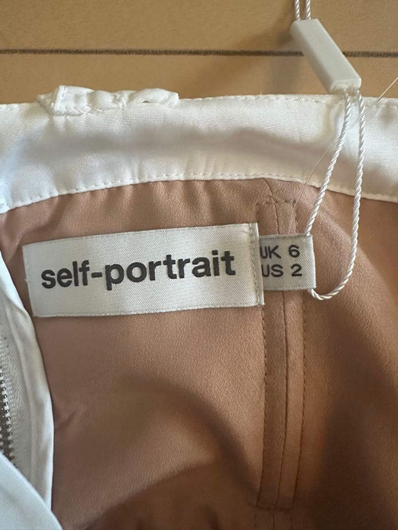 美品♡セルフポートレイト　ホワイトレースミニワンピース