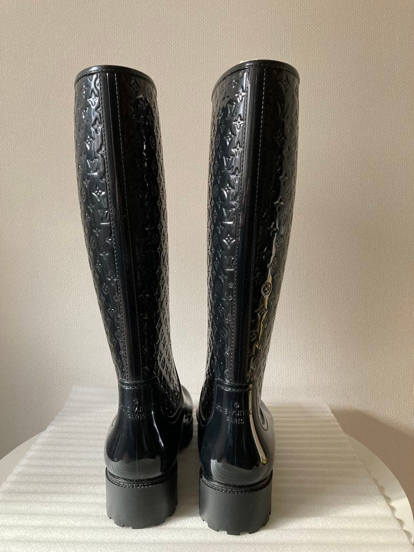 美品　ルイヴィトン　レインブーツ　ブラック　37