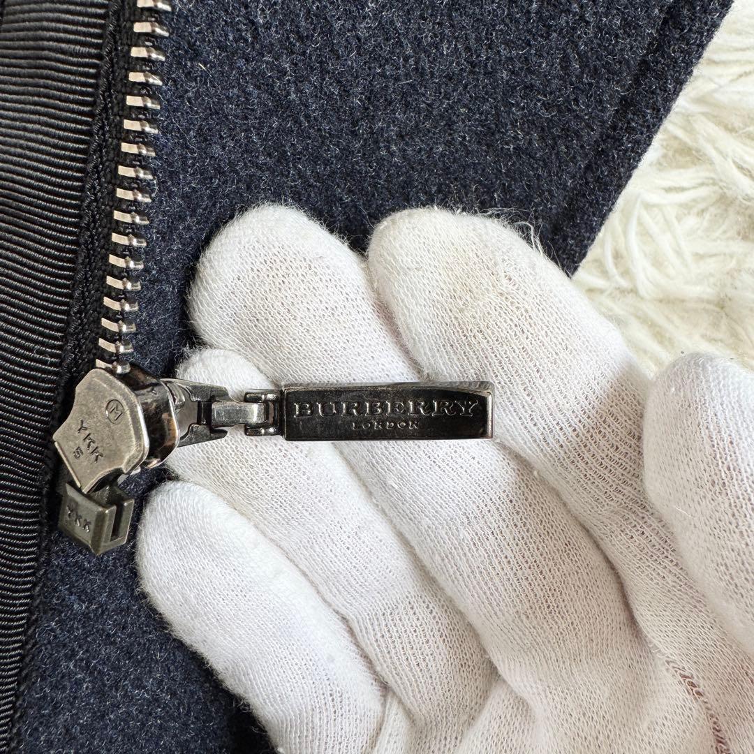 未使用級　カシミヤ　バーバリーロンドン　ロングコート　ノバチェック　ダークグレー