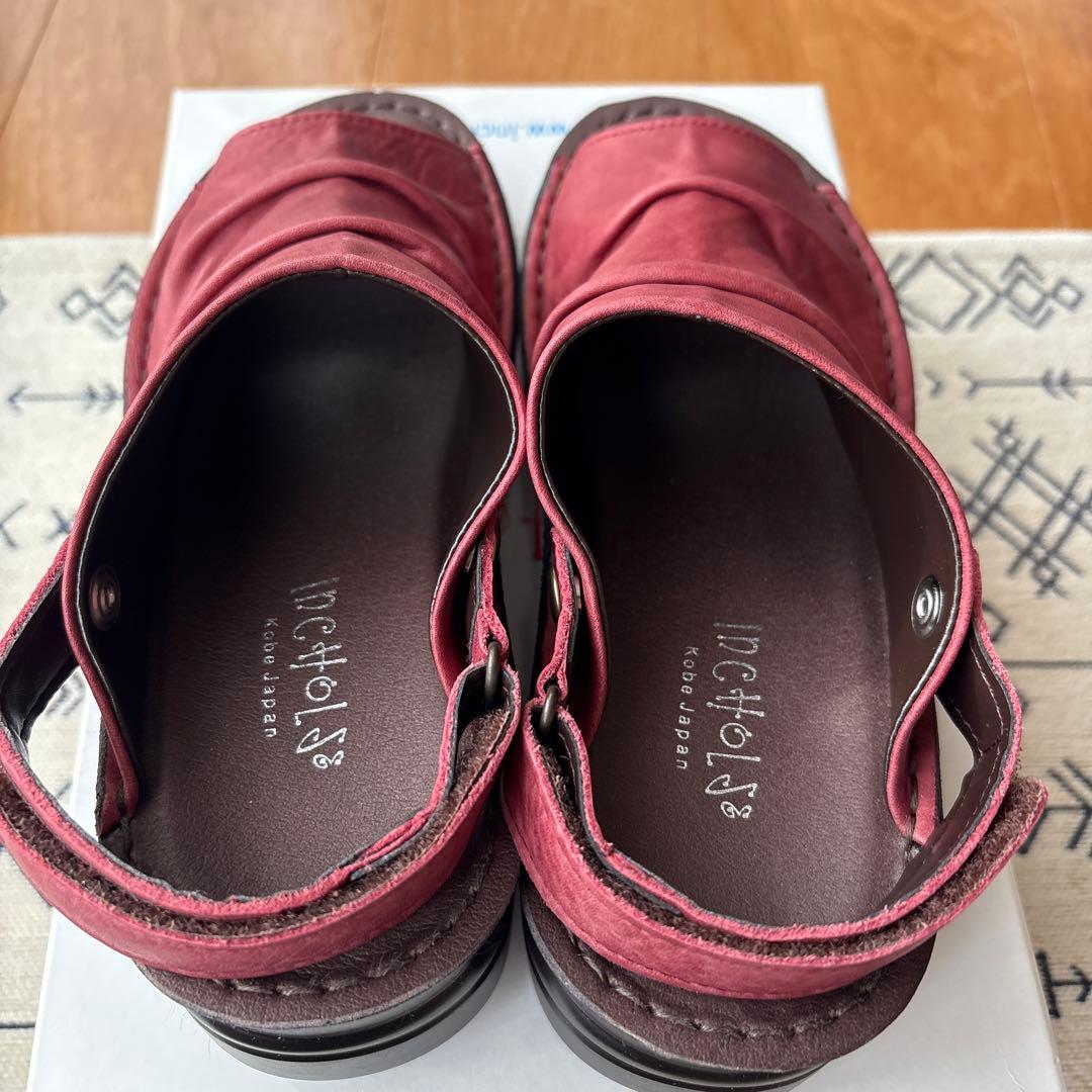 新品　インコルジェ　コンフォートサンダル　赤　S