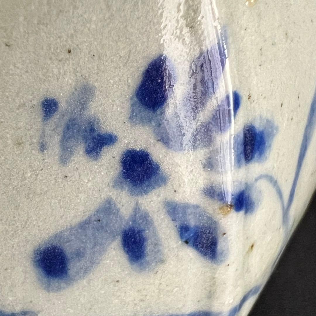 李朝 染付 徳利 染め付け おちょぼ口 おちょこ 一輪挿しにも 染付