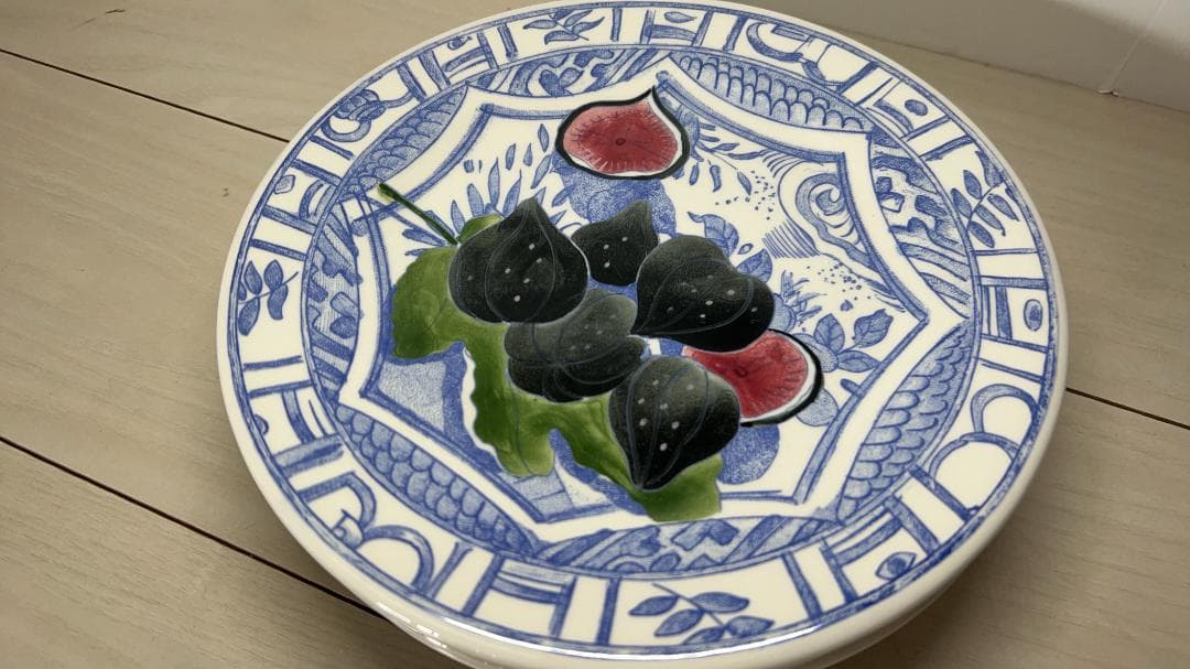 Gien Oiseau Blue 　ジアン　オワゾブルー　果物　皿　6枚セット