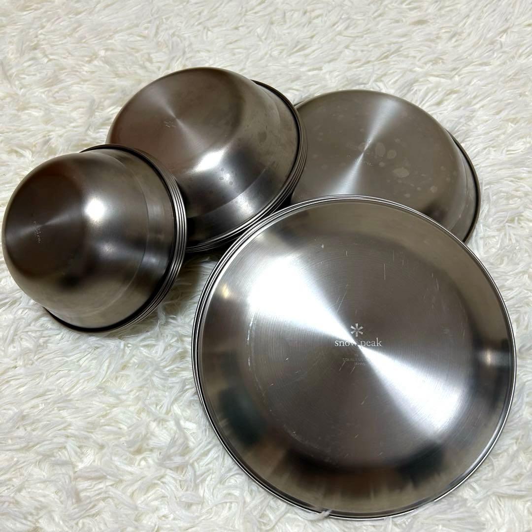 スノーピーク ディナープレート 16点 テーブルウェアセット ステンレス鋼