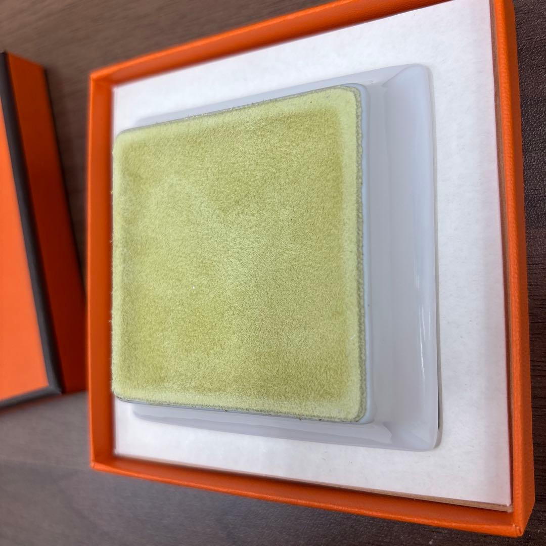 エルメスHERMESノベルティ 角皿 小皿 陶磁器 トレイ 小物入れ 非売品