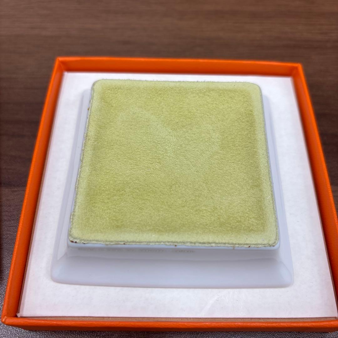 エルメスHERMESノベルティ 角皿 小皿 陶磁器 トレイ 小物入れ 非売品