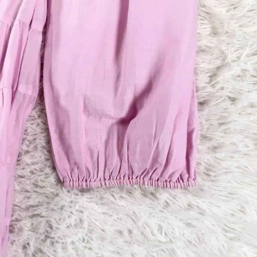 マーレット ARBOR ティアード ワンピース ピマコットン ピンク XS