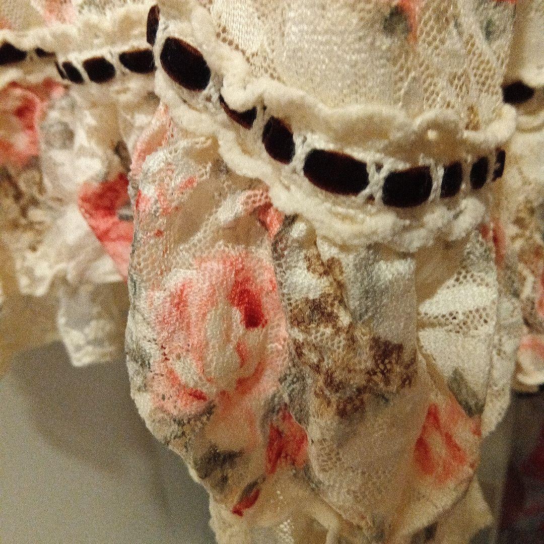 リズリサLIZLISAバラ柄総レースオフショルダーワンピース