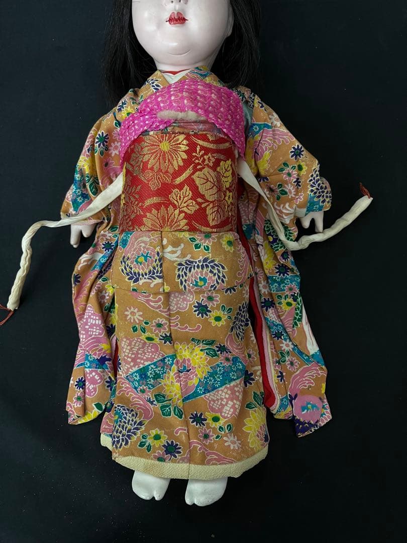 市松人形　抱き人形　アンティーク　古玩具　愛　松風　レトロ　ビスクドール