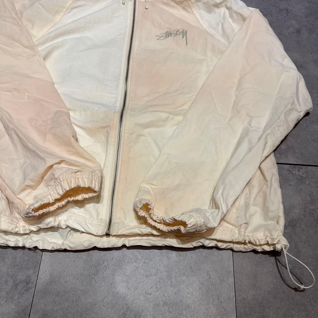 Stussyシェルジャケットホワイト BEACH SHELL WAVE DYE