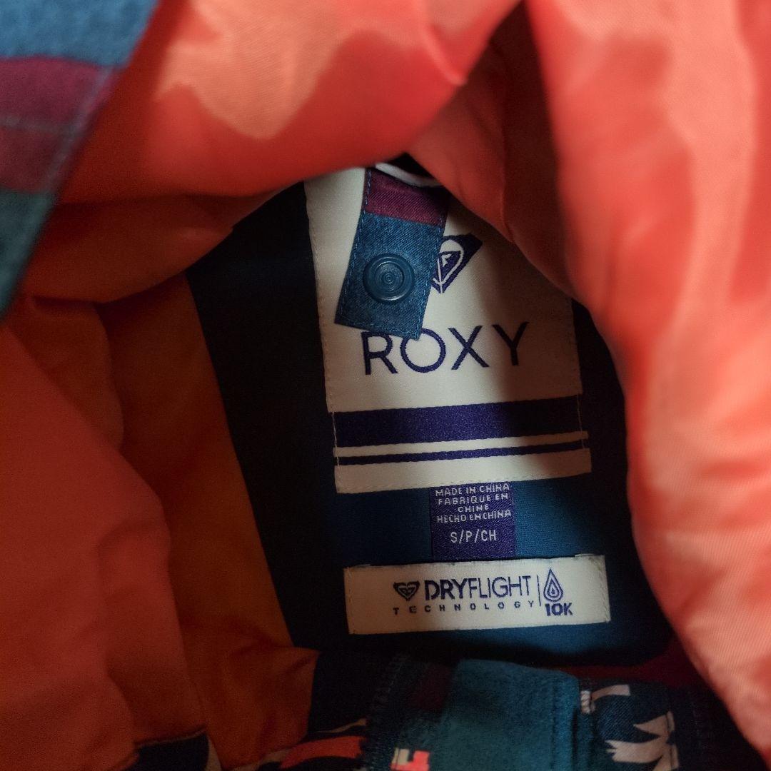 【美品】ROXY　スノボウェア　上下セット　総柄　オルテガ柄　ピンク　Ｓ