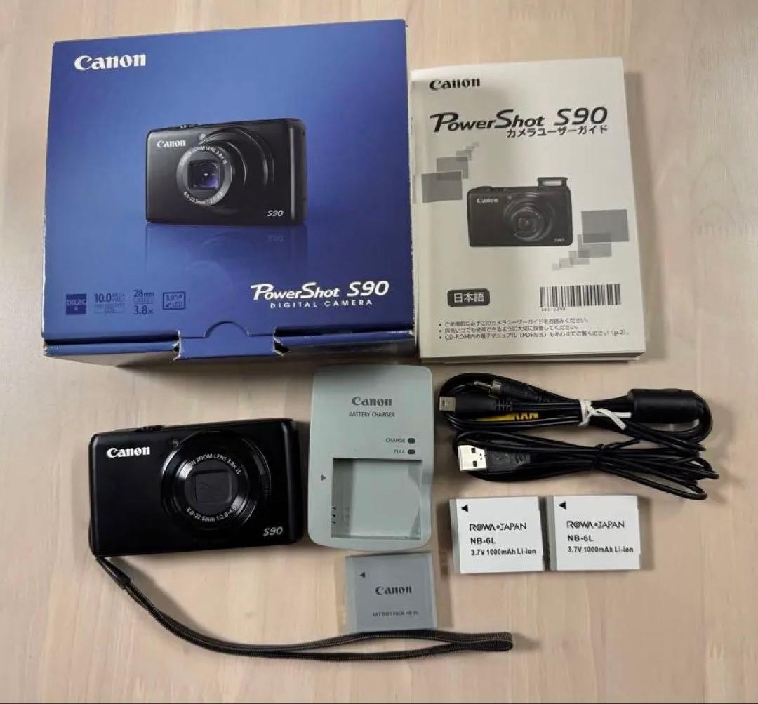 キヤノン Canon PowerShot S90 付属品 ＋ 本革専用ケース