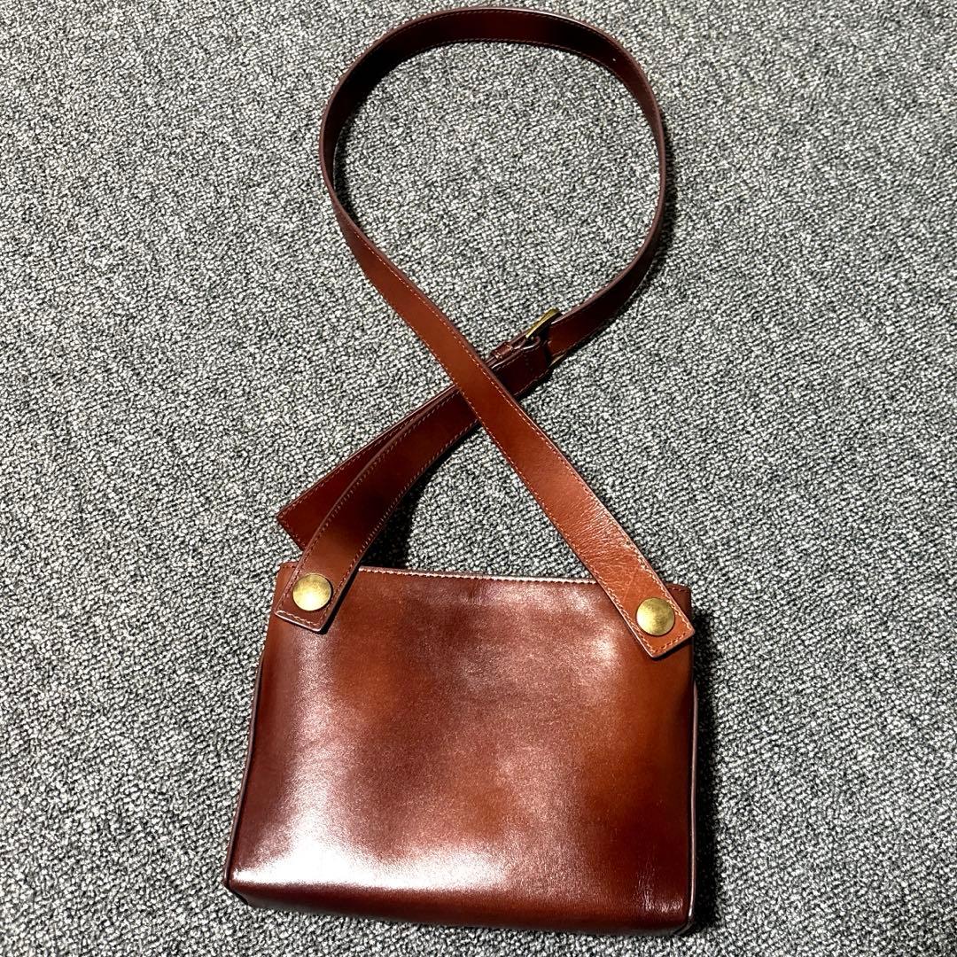 マザーハウス✳︎アンティークソラ✳︎ブラウン美品✳︎フリーポケット✳︎本革✳︎ポシェット