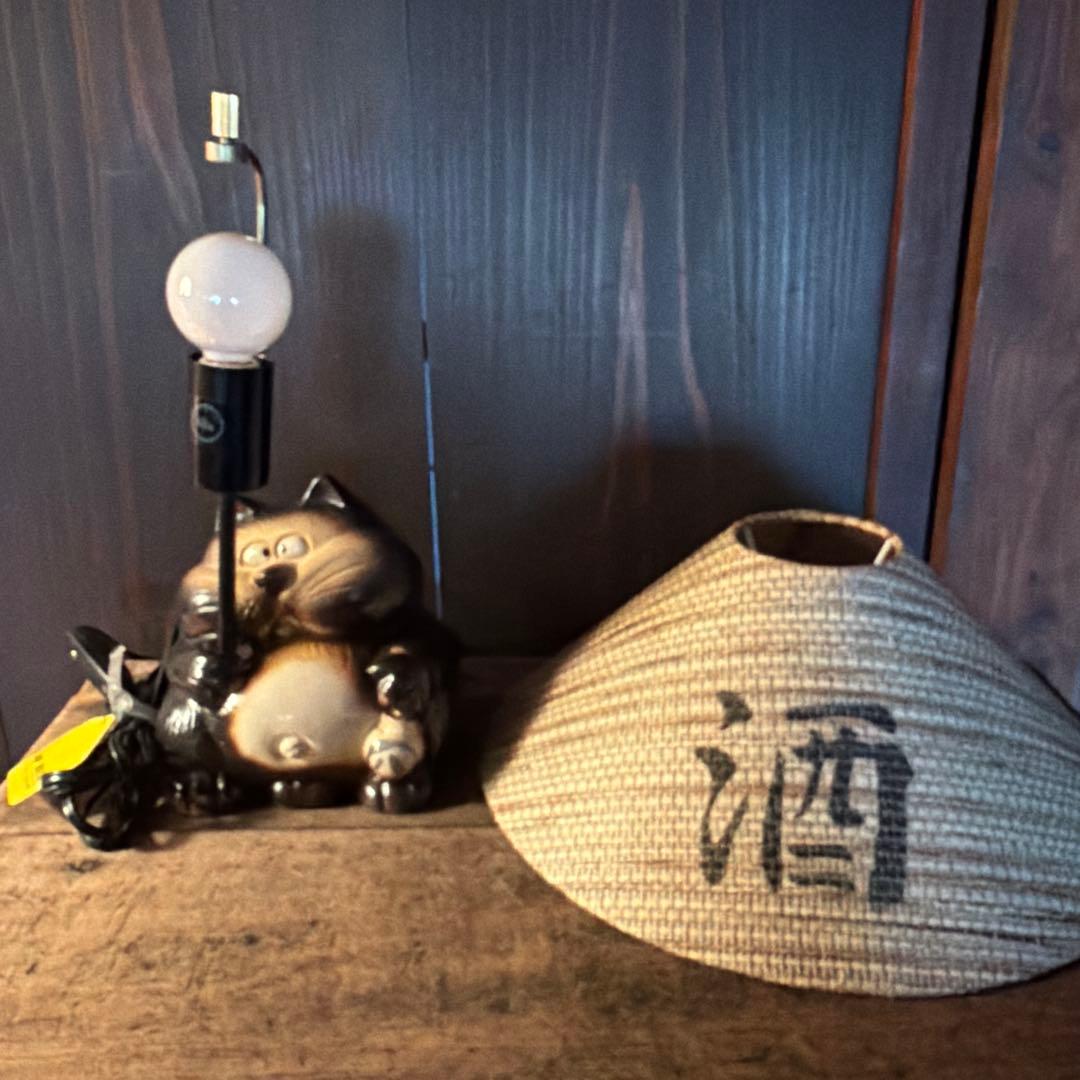 昭和レトロ 希少 松下電工 信楽焼たぬきランプ 縁起物 商売繁盛 訳あり