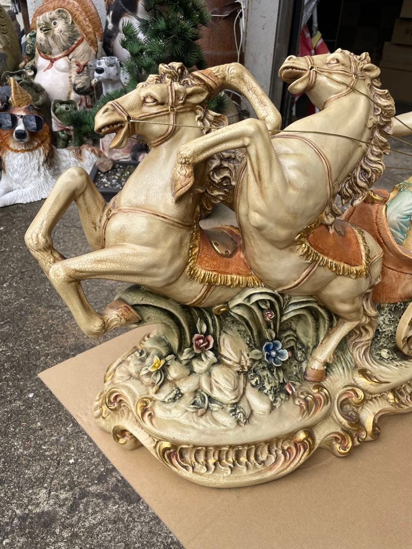 BEBE【ITALY】馬車ベンハー　ロココ調　西洋美術品　置物　オブジェ