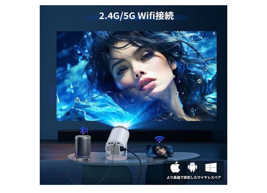 【超小型&180回転】 aubor プロジェクター