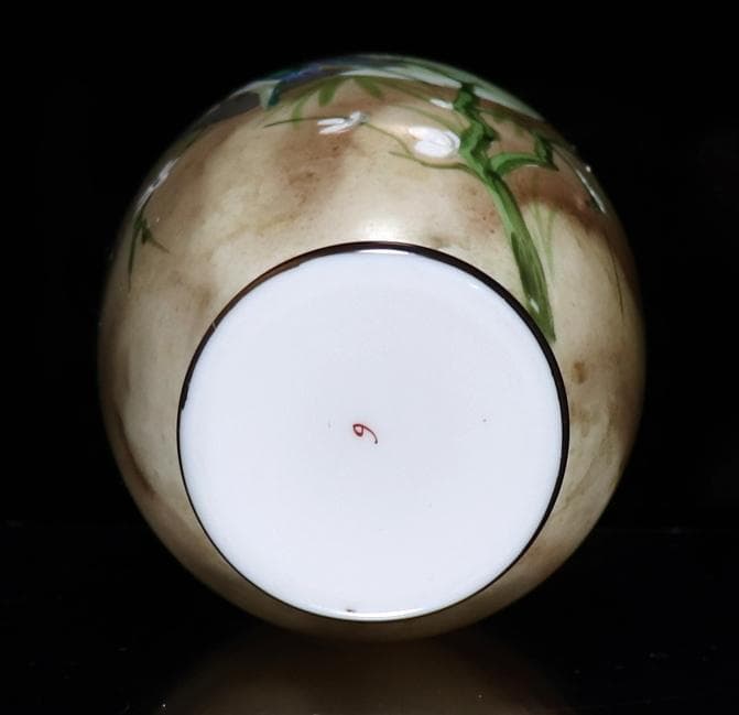 オールド・バカラ レアカラー ジャポニスム花瓶 オパーリンクリスタル製花鳥図飾壷