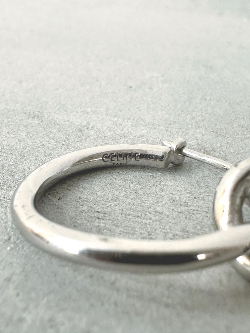 CELINE セリーヌ　ピアス　ノット　フープピアス　片耳