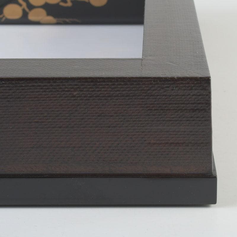 茶道具　塗師　宗寿作　笠松蒔絵　炉縁　堀内宗完（兼中斎）書付　共箱　M9890A