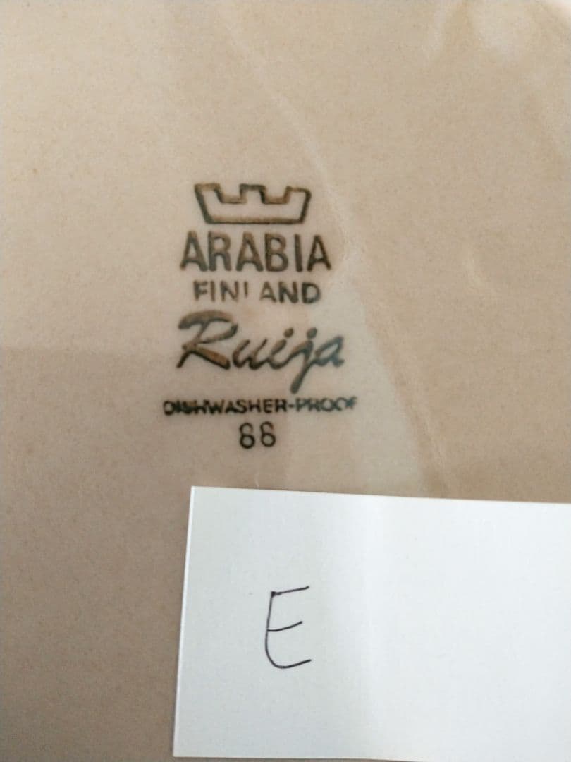 ARABIA/アラビア Ruija/ルイヤ 20cmプレートE