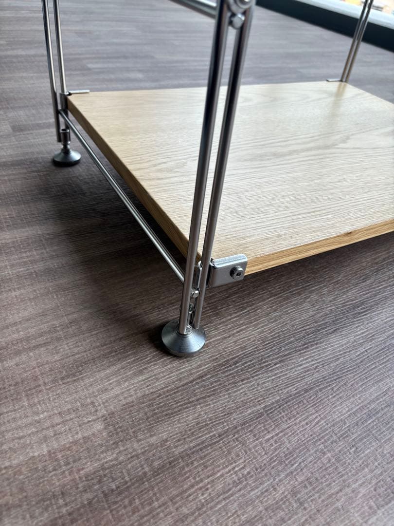 ステンレスユニットシェルフ オーク材棚セット 中 MUJI 無印良品