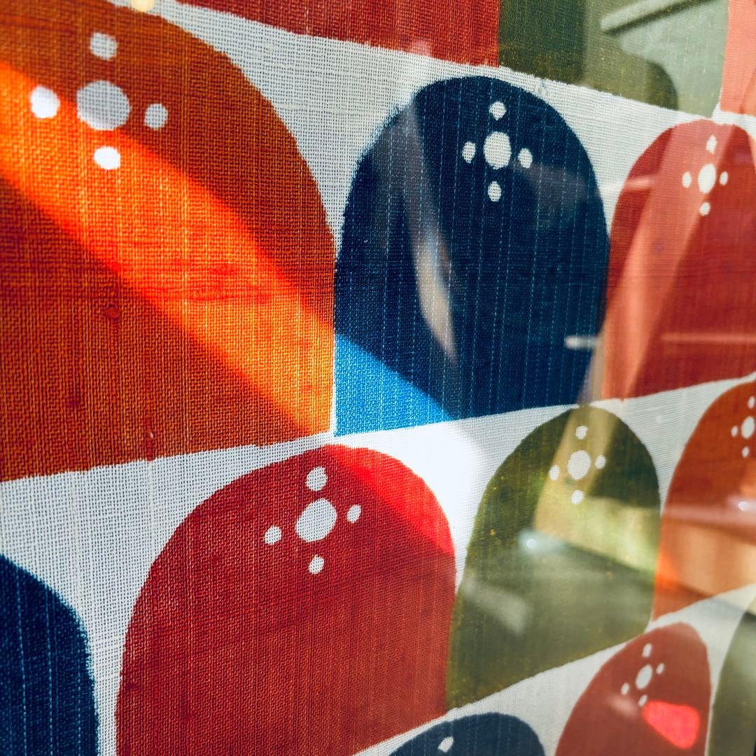 額装付き 柚木沙弥郎 日本民藝館 「型染爪文帯地」限定ポスター