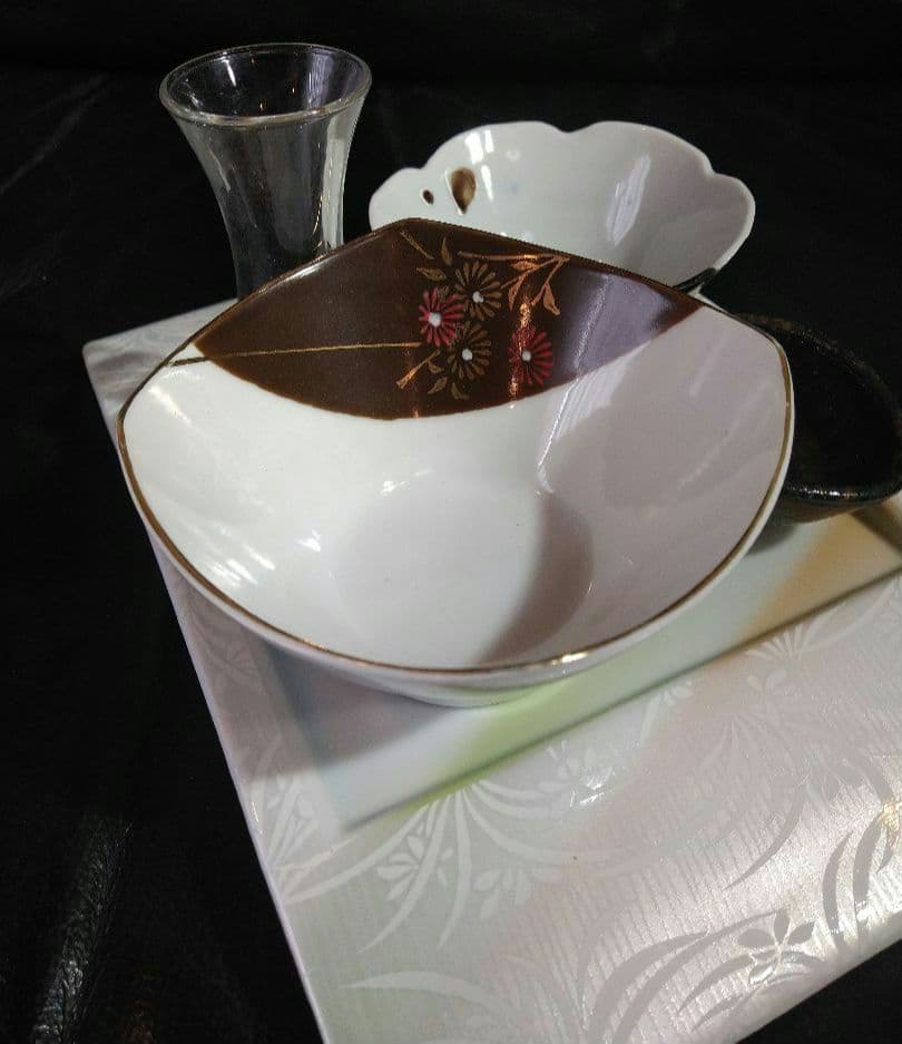 ♥ホームパーティー用♥美濃焼 ・名作良峰作高級浮き上り銀彩皿⬛５種豪華1セット