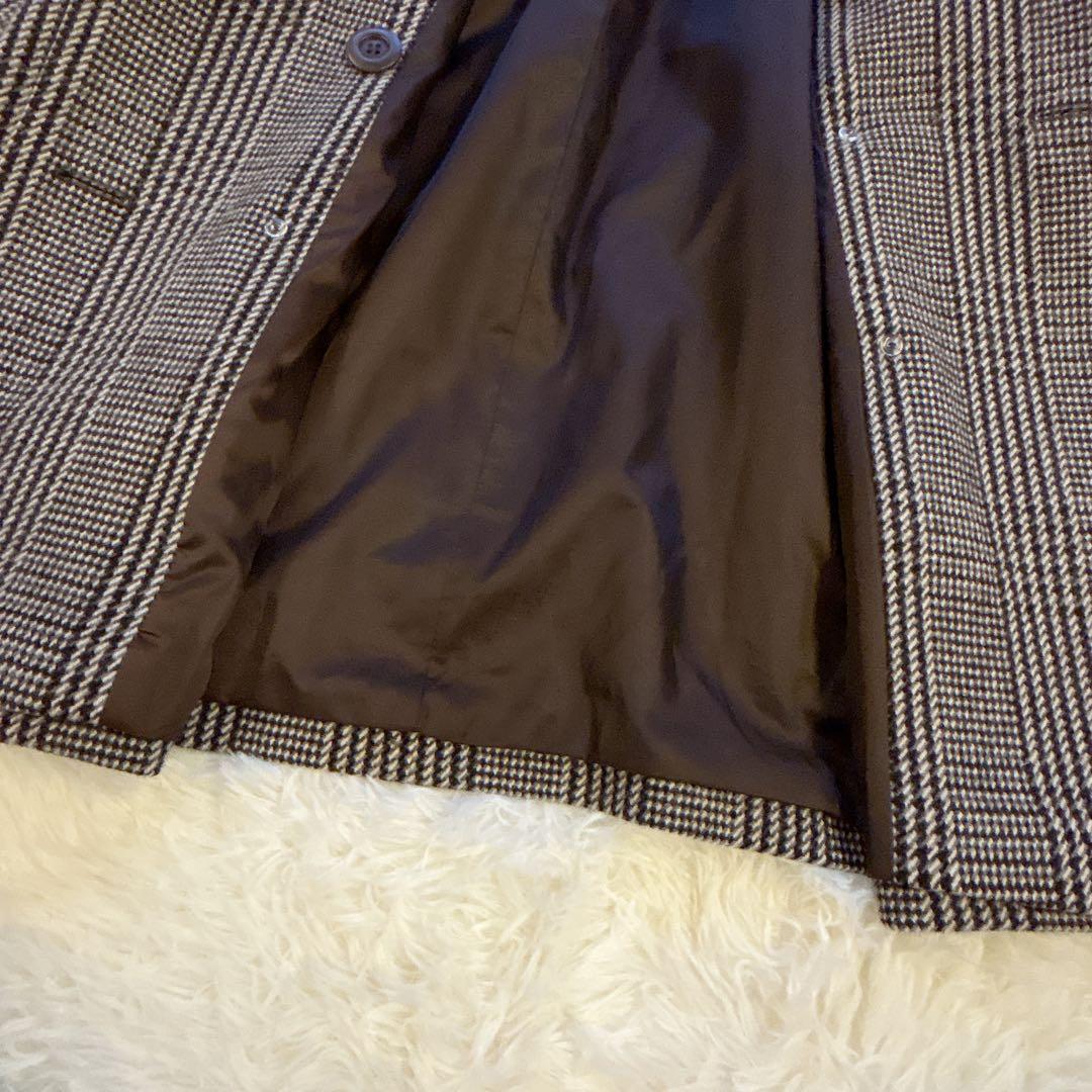【極美品】ジャーナルスタンダードレリューム　ダブルカラー　チェックコート 茶